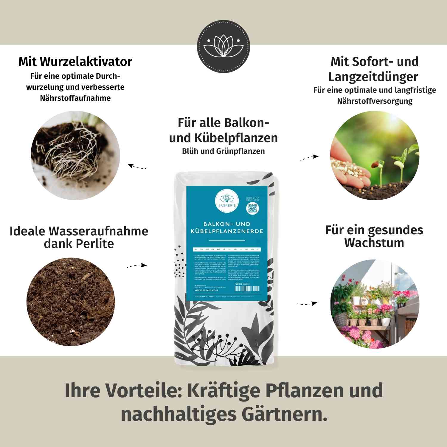 Blumenerde für Balkon- und Kübelpfanzen - 10L