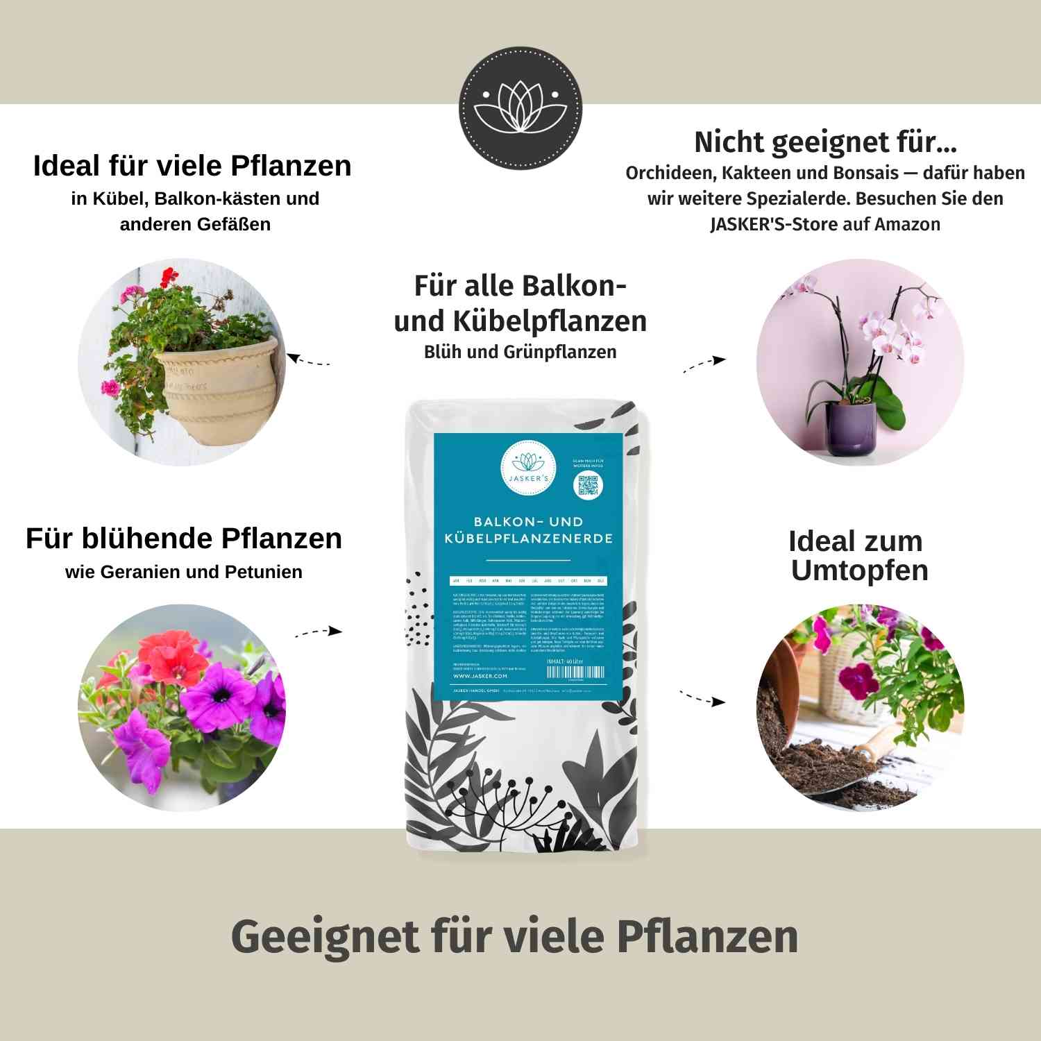 Blumenerde für Balkon- und Kübelpfanzen - 10L