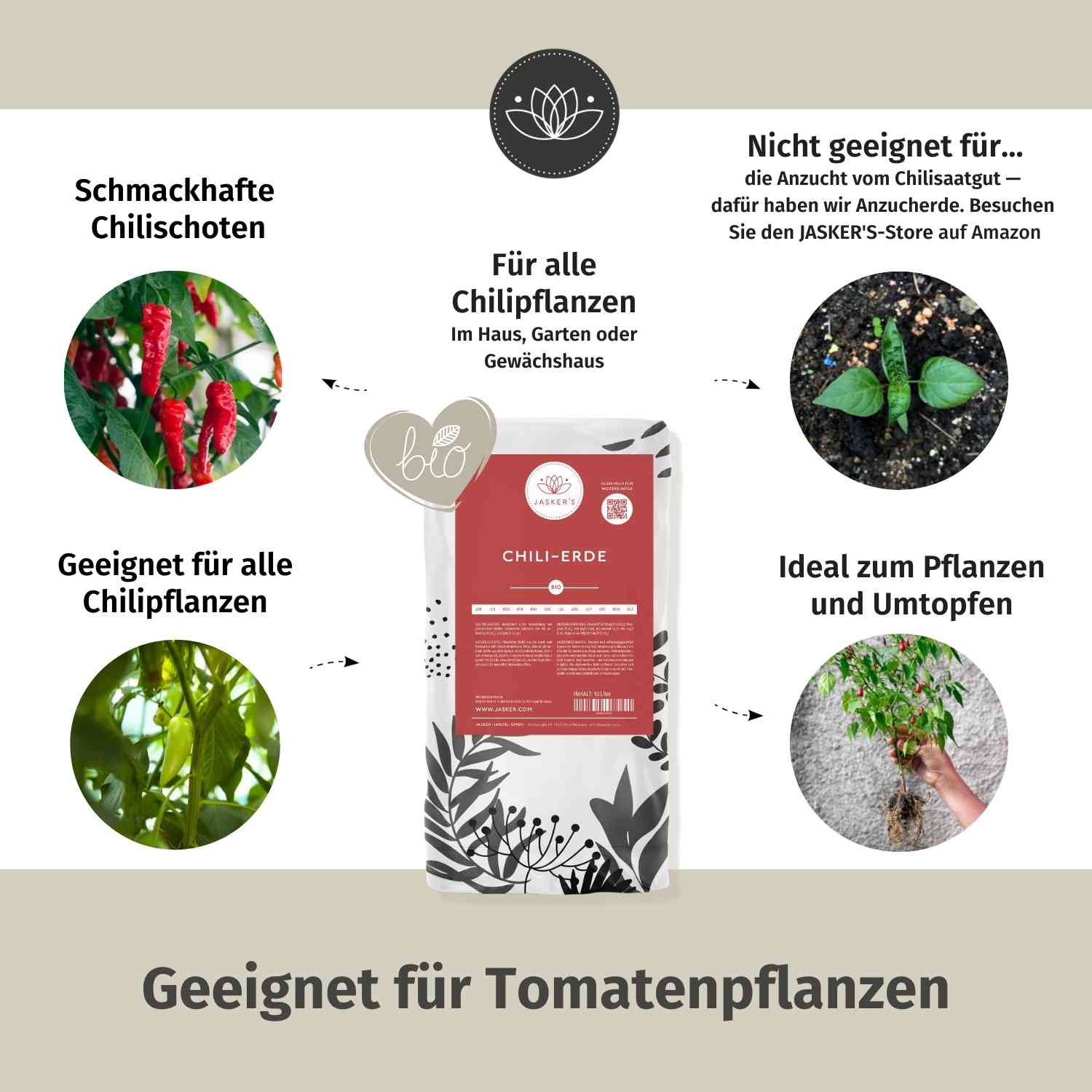 Chilierde Bio 60L - Erde für Chilis