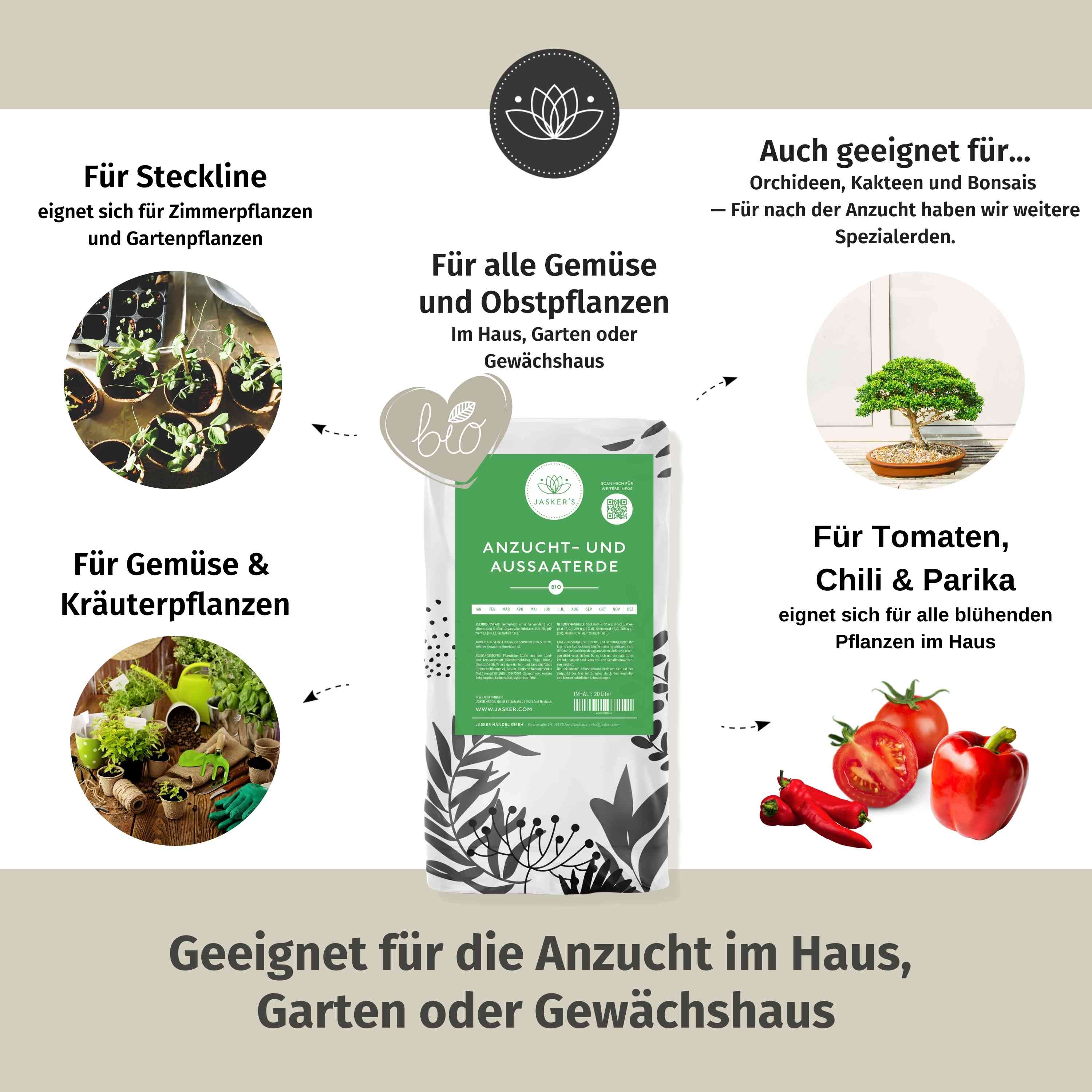 Anzuchterde Bio 5 L - Aussaaterde für Stecklinge & Samen