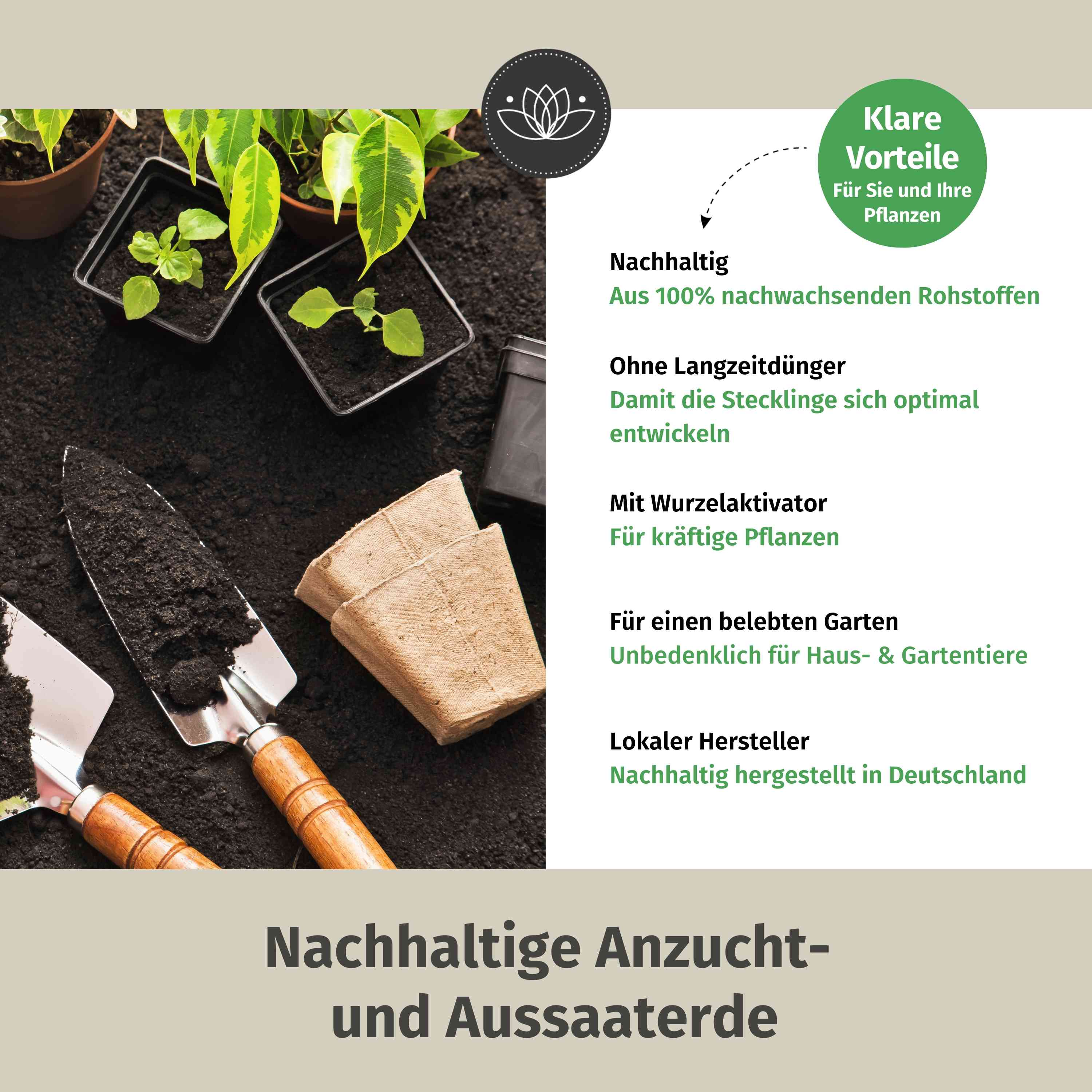 Anzuchterde Bio 10 L - Aussaaterde für Stecklinge & Samen