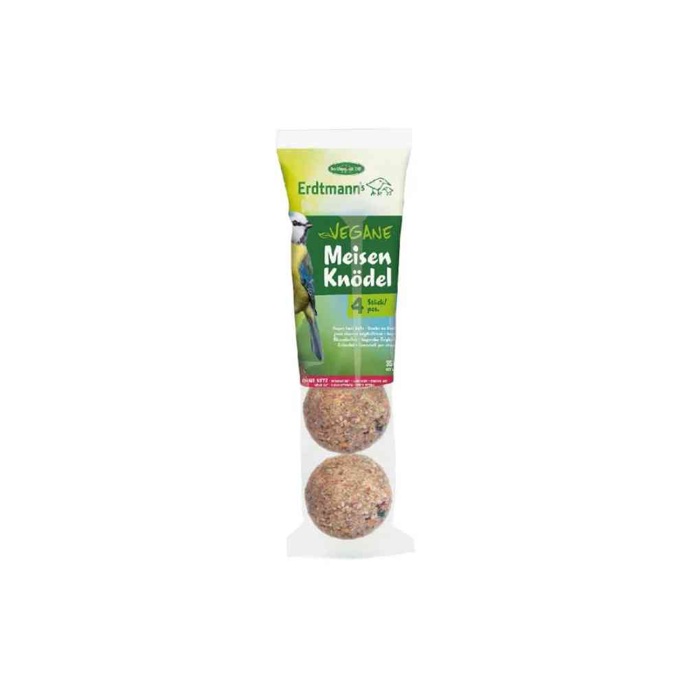 Erdtmann 4 vegane Meisenknödel ohne Netz im Polybeutel
