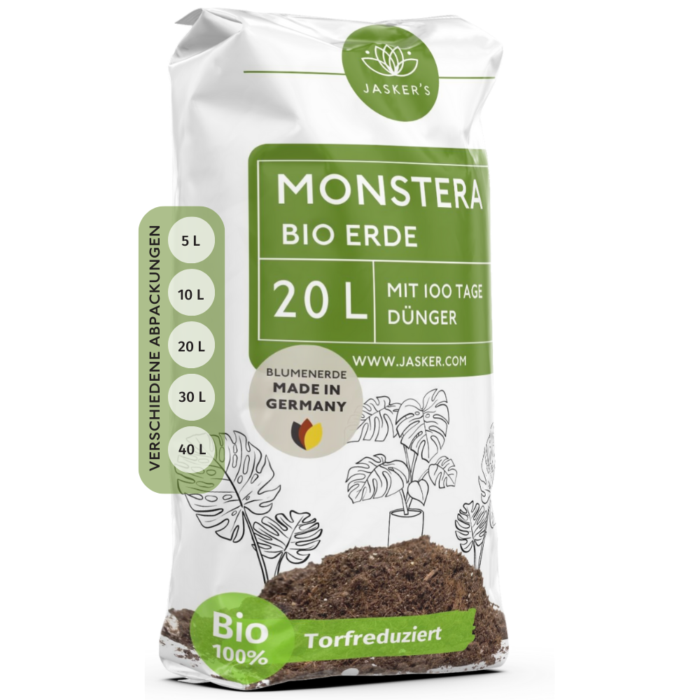 Monstera Erde 20 L - Bio Grünpflanzen Erde für Monstera Pflanzen