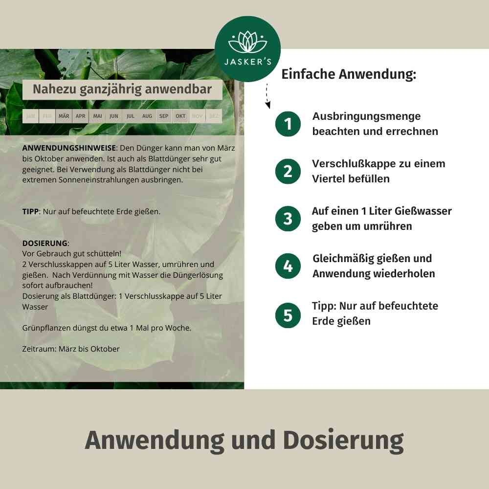 Grünpflanzen Dünger Bio 500ml - Flüssiger Grünpflanzendünger