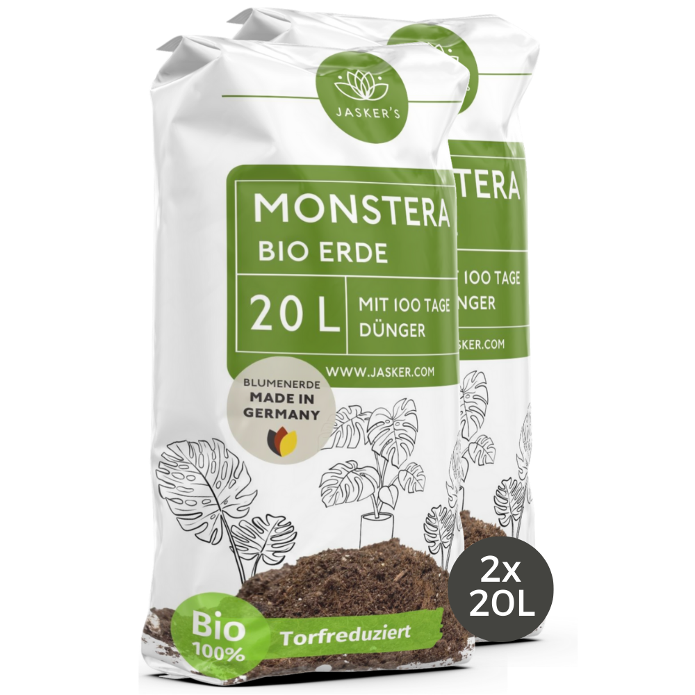 Monstera Erde 40 L - Bio Grünpflanzen Erde für Monstera Pflanzen