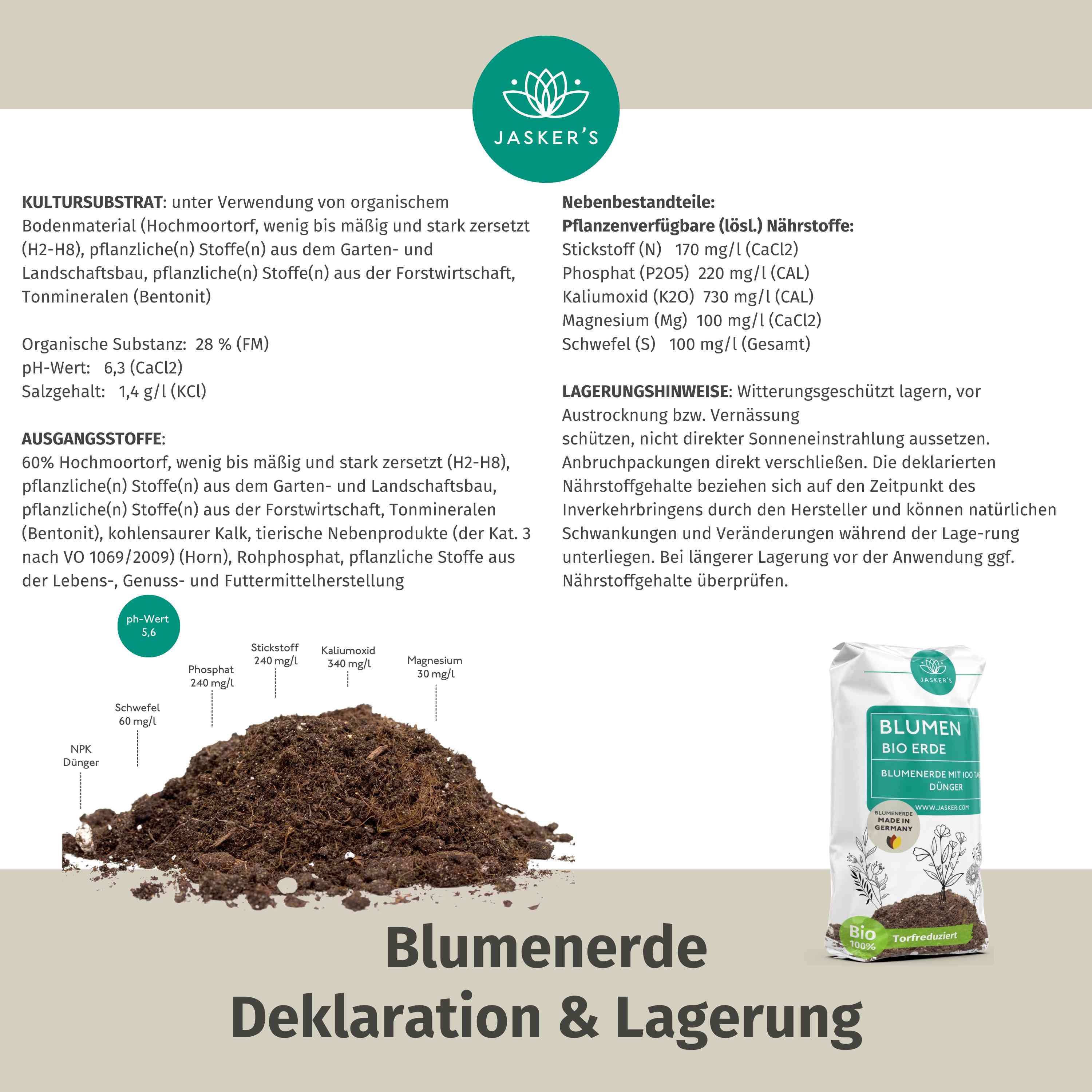 Blumenerde Bio 40 Liter