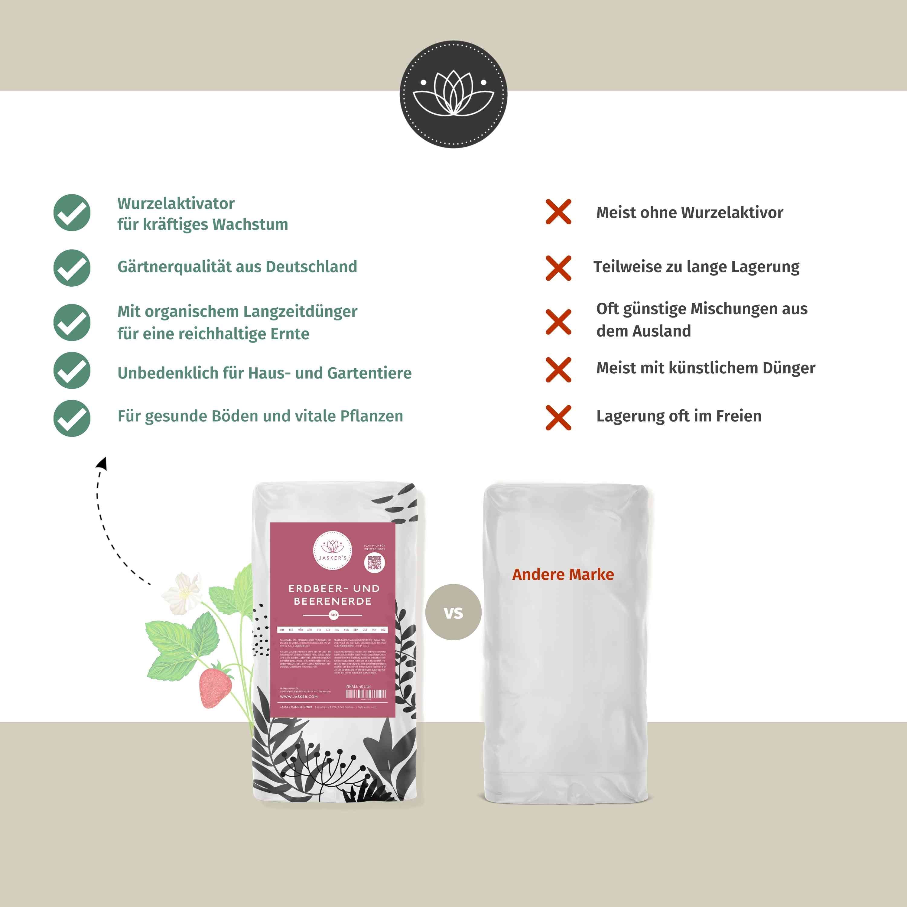 Erdbeererde Bio für schmackhafte Früchte - 10L