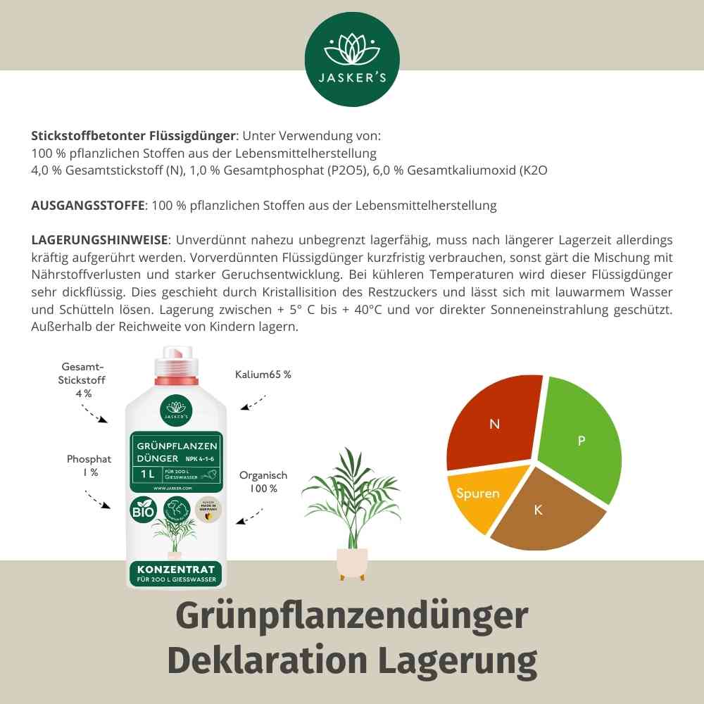 Grünpflanzen Dünger Bio 500ml - Flüssiger Grünpflanzendünger