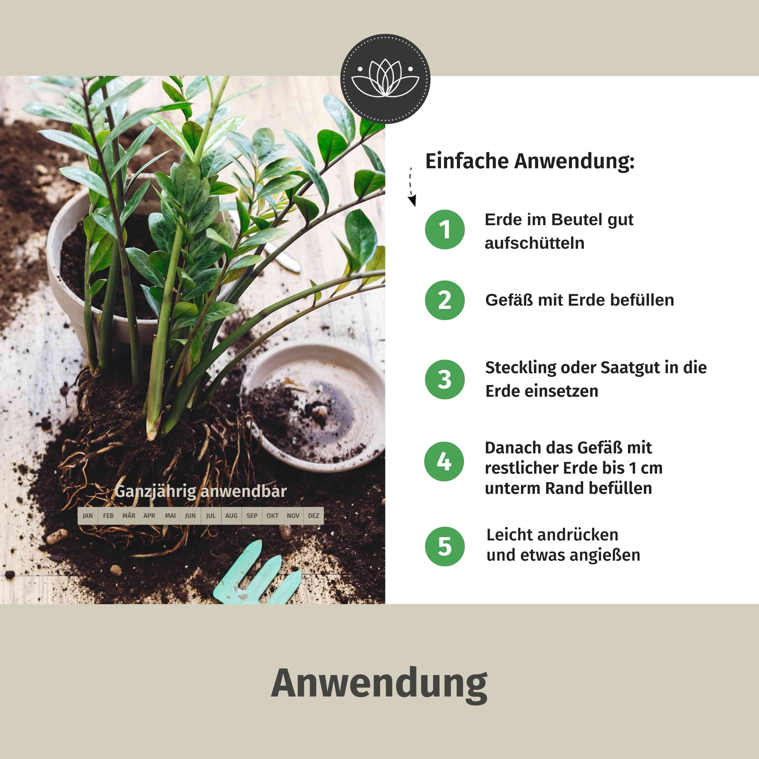 Anzuchterde Bio 5 L - Aussaaterde für Stecklinge & Samen