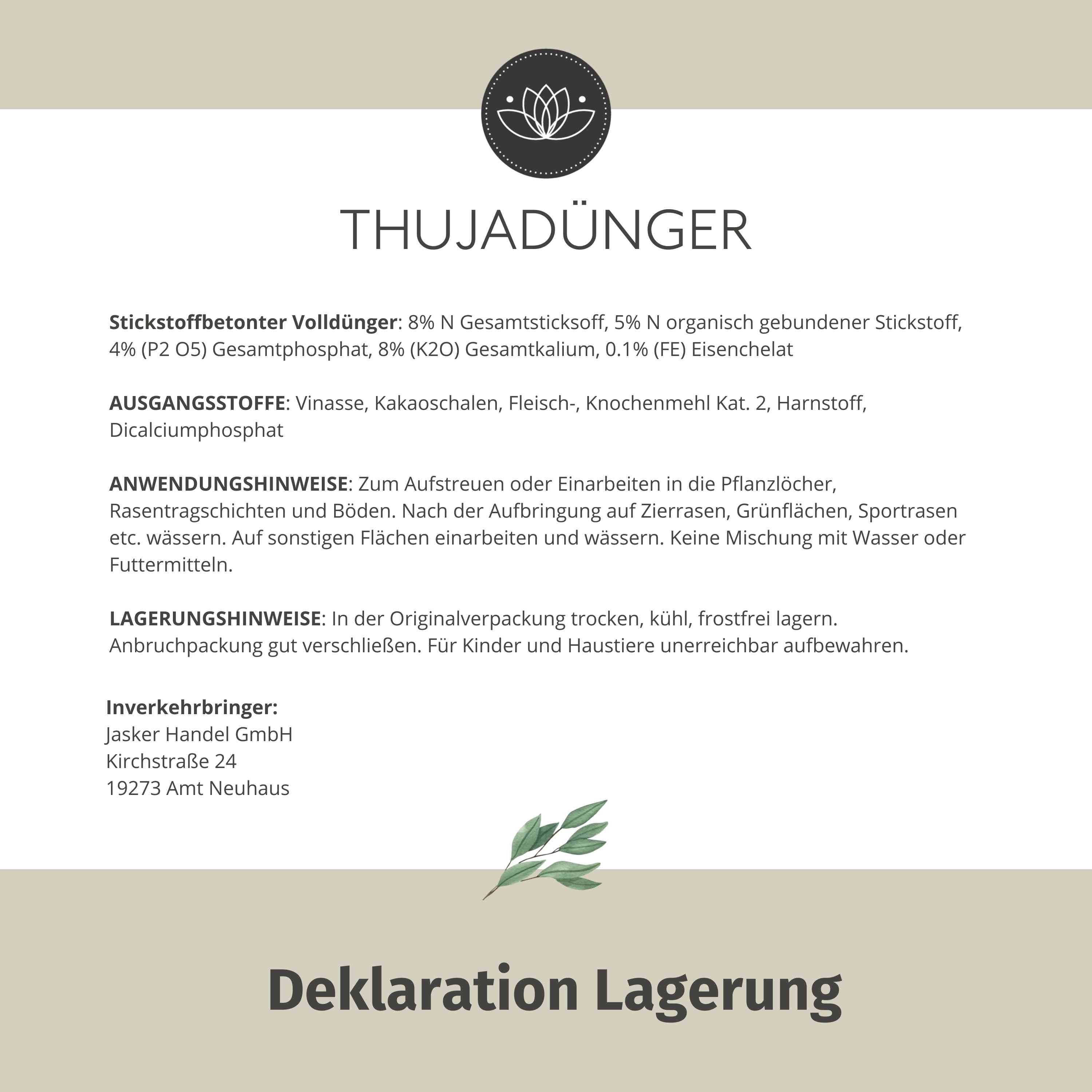 Thuja Dünger - 900g ca. 15m