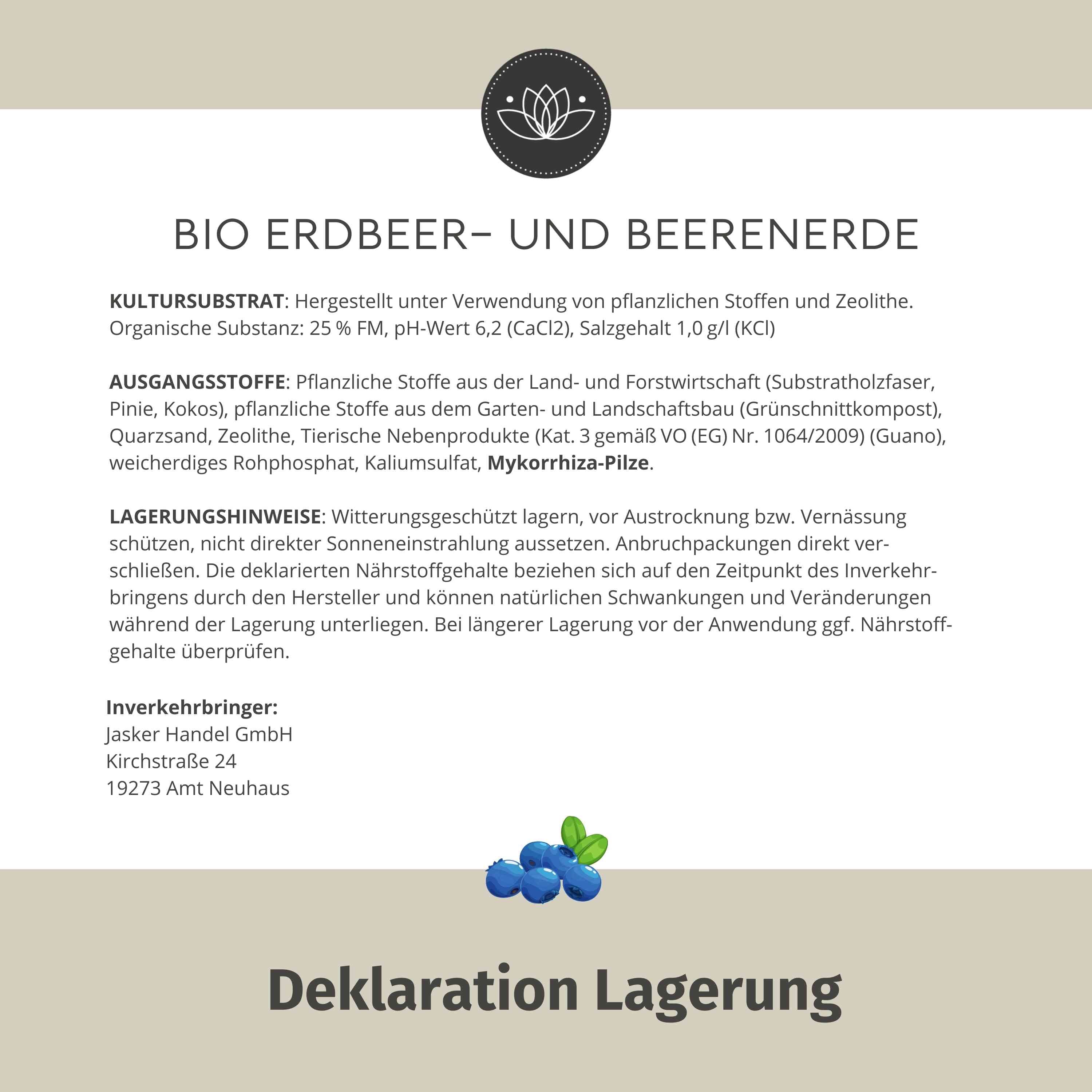 Erdbeererde Bio für schmackhafte Früchte - 10L