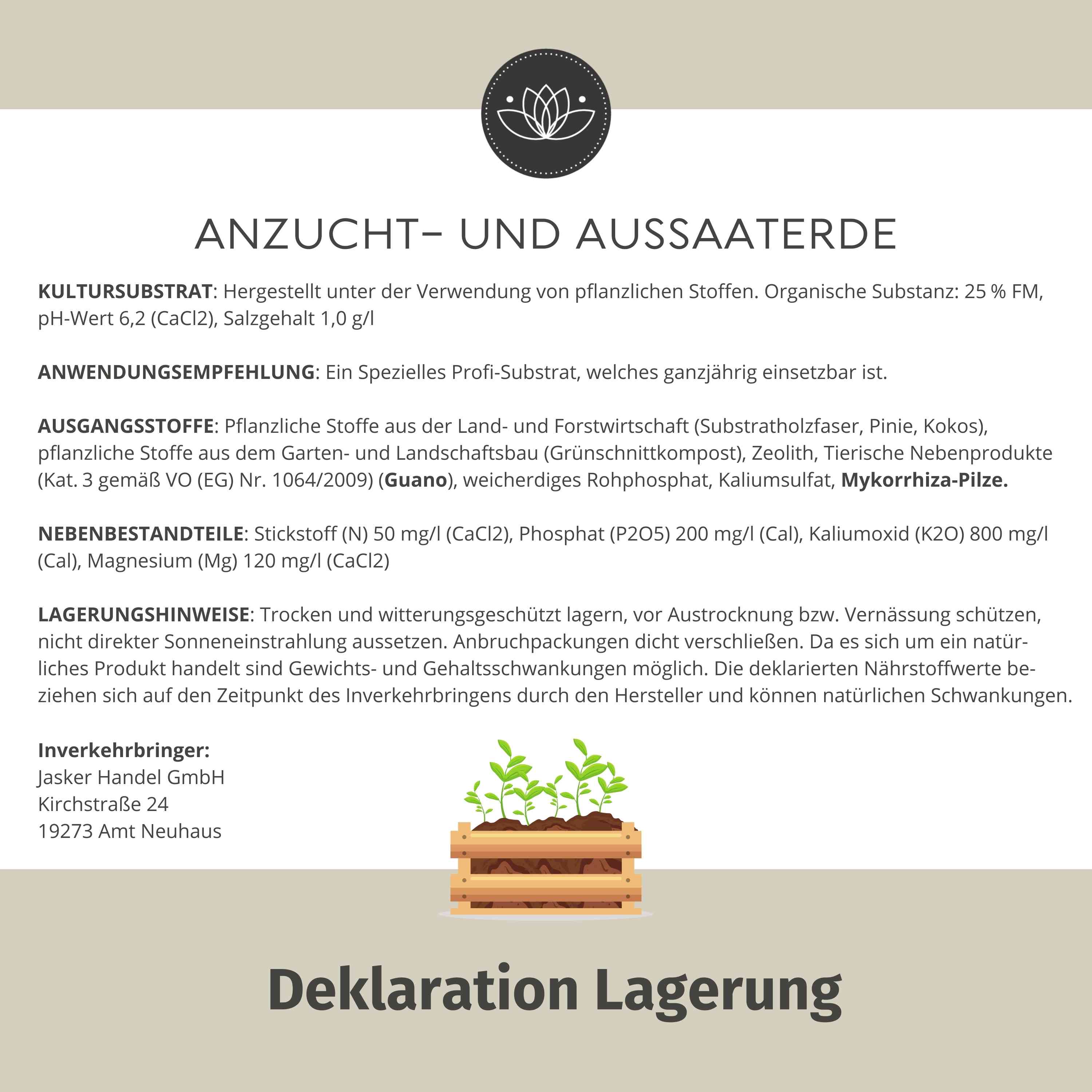 Anzuchterde Bio 10 L - Aussaaterde für Stecklinge & Samen