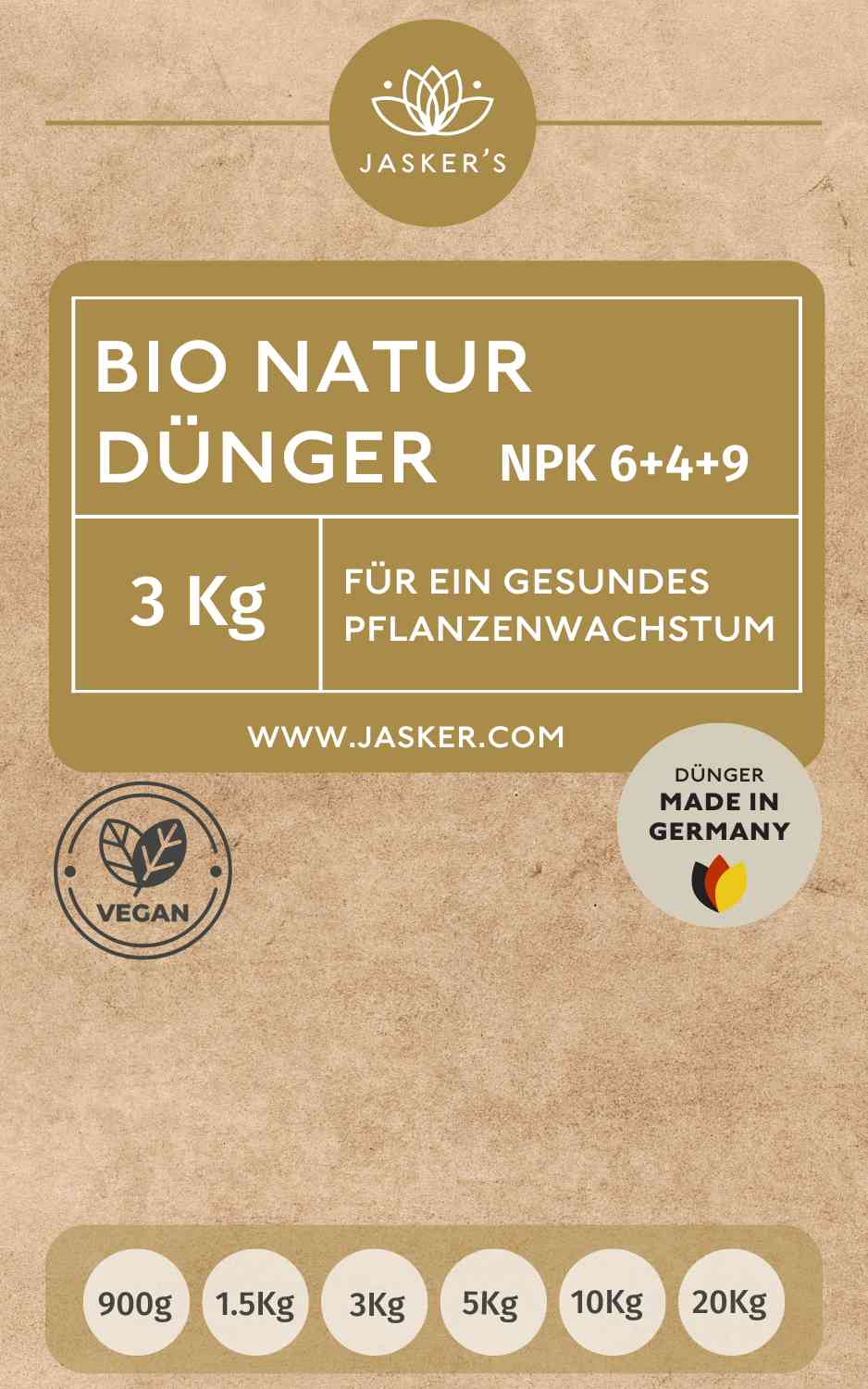 Bio Dünger 3 Kg - 100% Naturdünger & Universaldünger