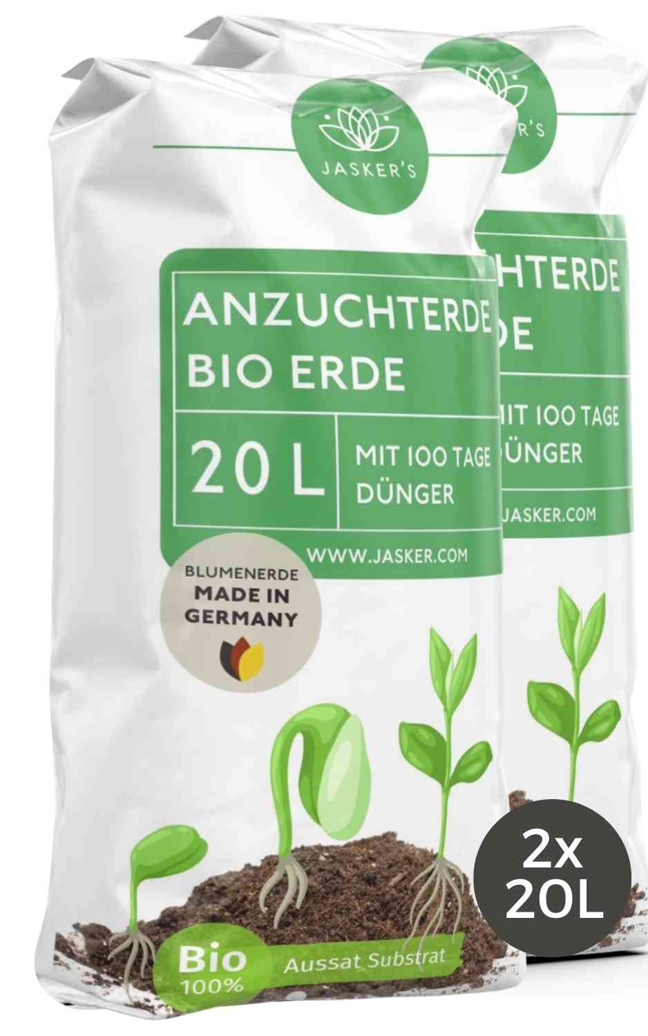 Anzuchterde Bio 40 L (2x20L) - Aussaaterde für Stecklinge & Samen