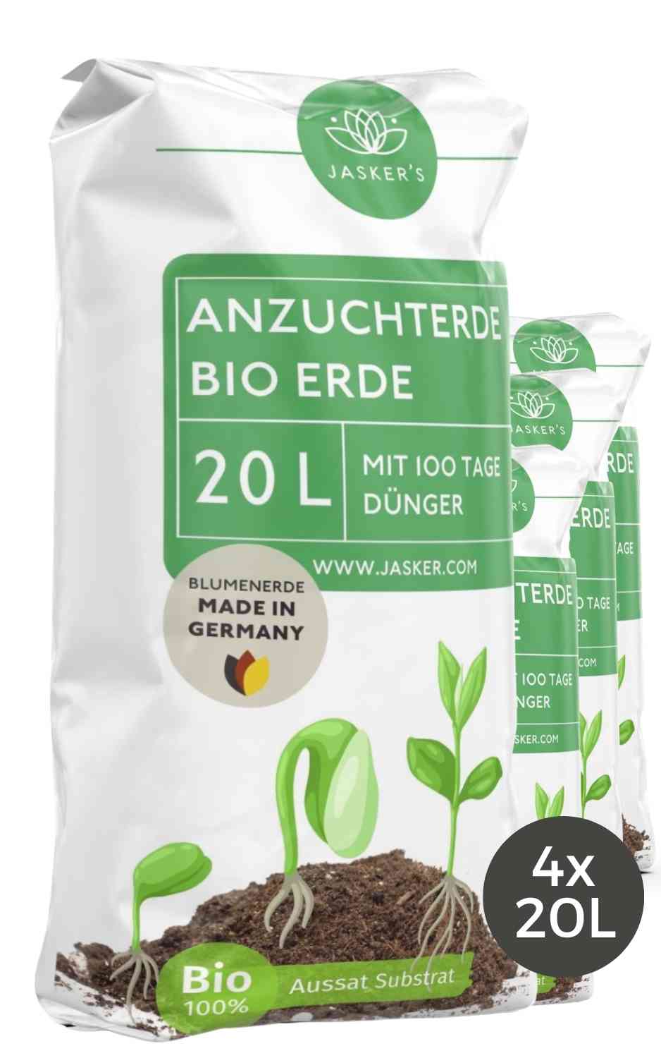 Anzuchterde Bio 80 L (4x20L) - Aussaaterde für Stecklinge & Samen