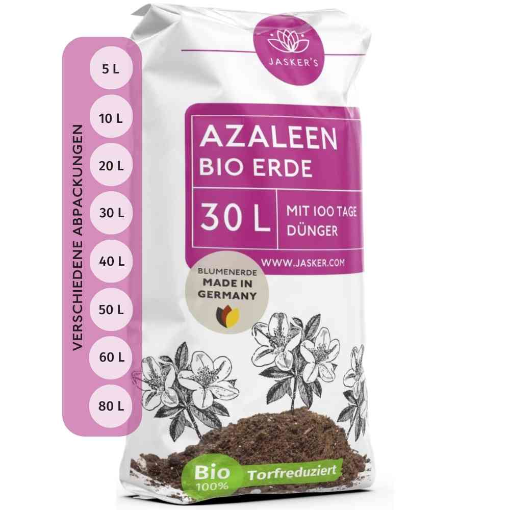 Azaleenerde Bio 30 L - Saure Erde mit 20% weniger Torf für Moorbeetpflanzen - Rhododendronerde
