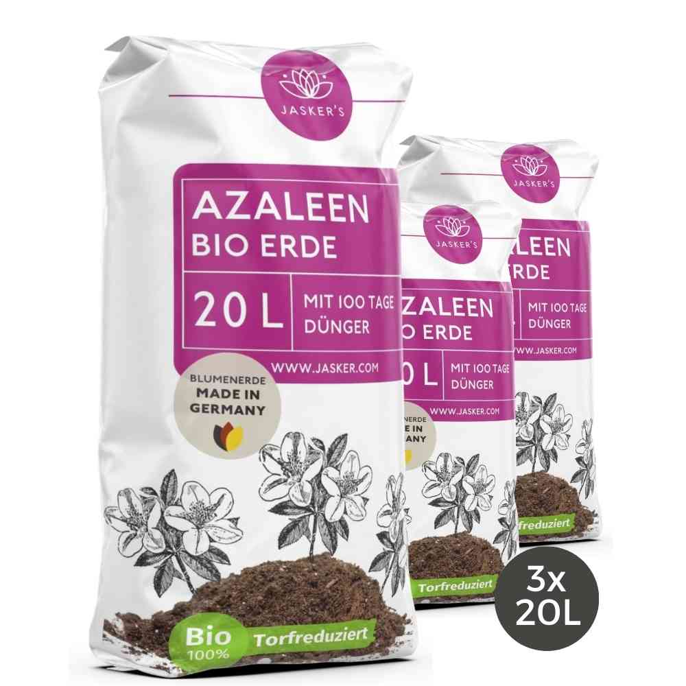 Azaleenerde Bio 60 L - Saure Erde mit 20% weniger Torf für Moorbeetpflanzen - Rhododendronerde