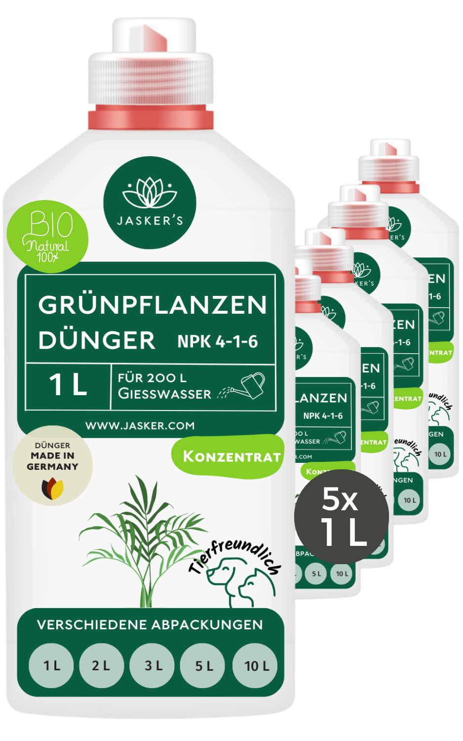 Bio Grünpflanzen Dünger flüssig 5 L