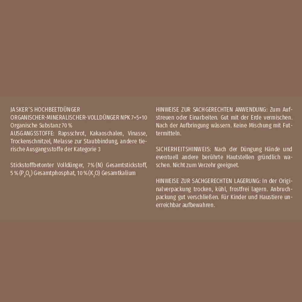 Hochbeetdünger Bio - 900g ca. 15 Pflanzen
