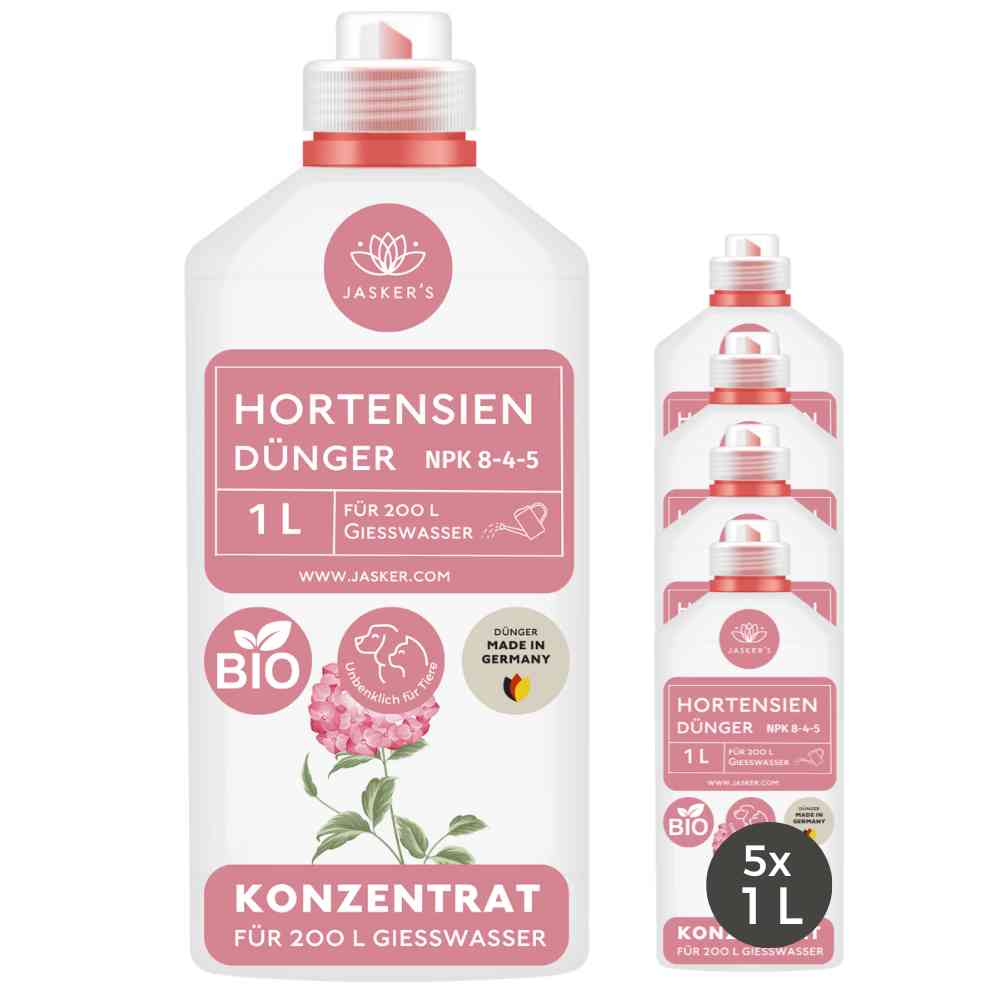 Hortensien Dünger flüssig 5 Liter Konzentrat - Flüssigdünger für Hortensien