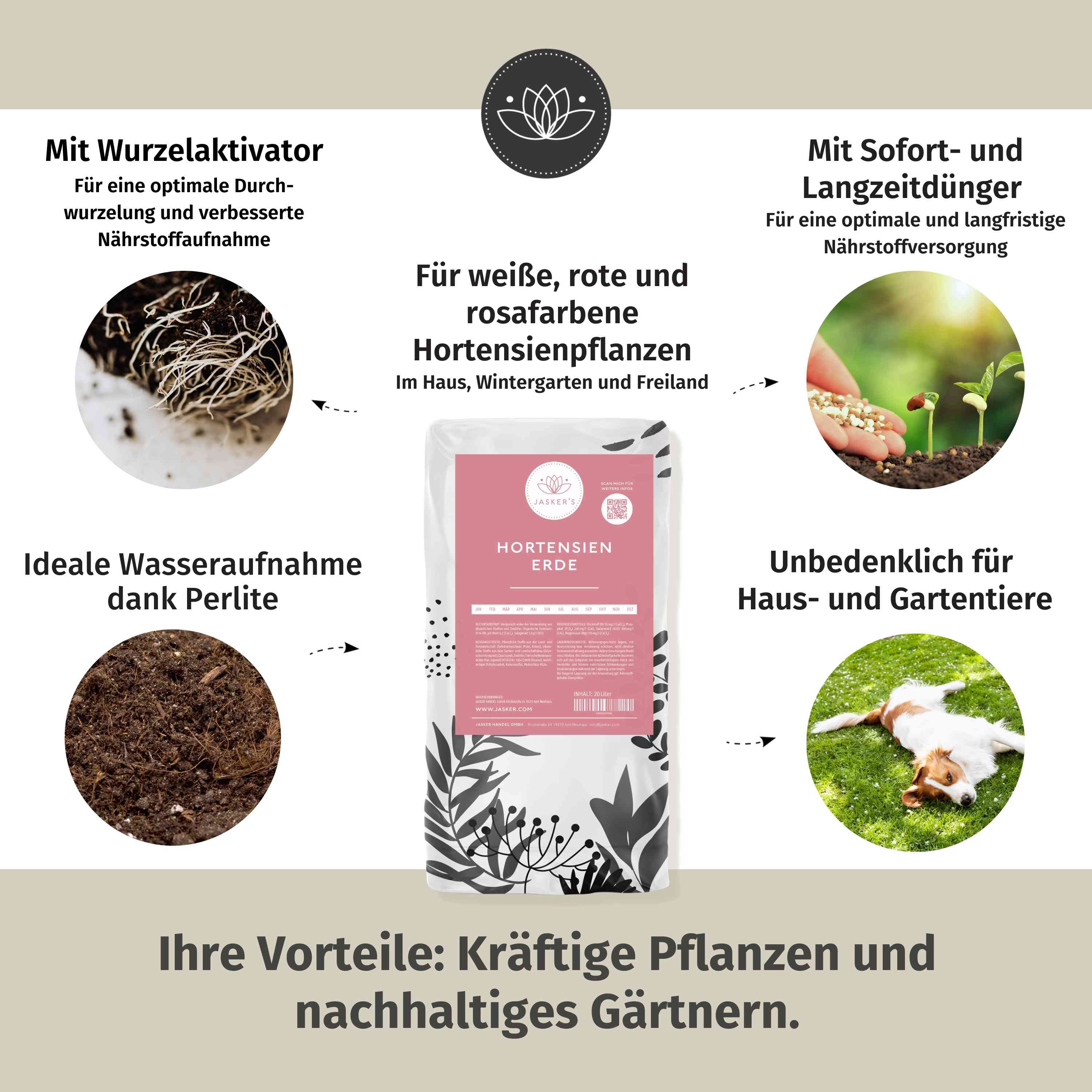 Bio Hortensienerde 5L Rot/Weiß