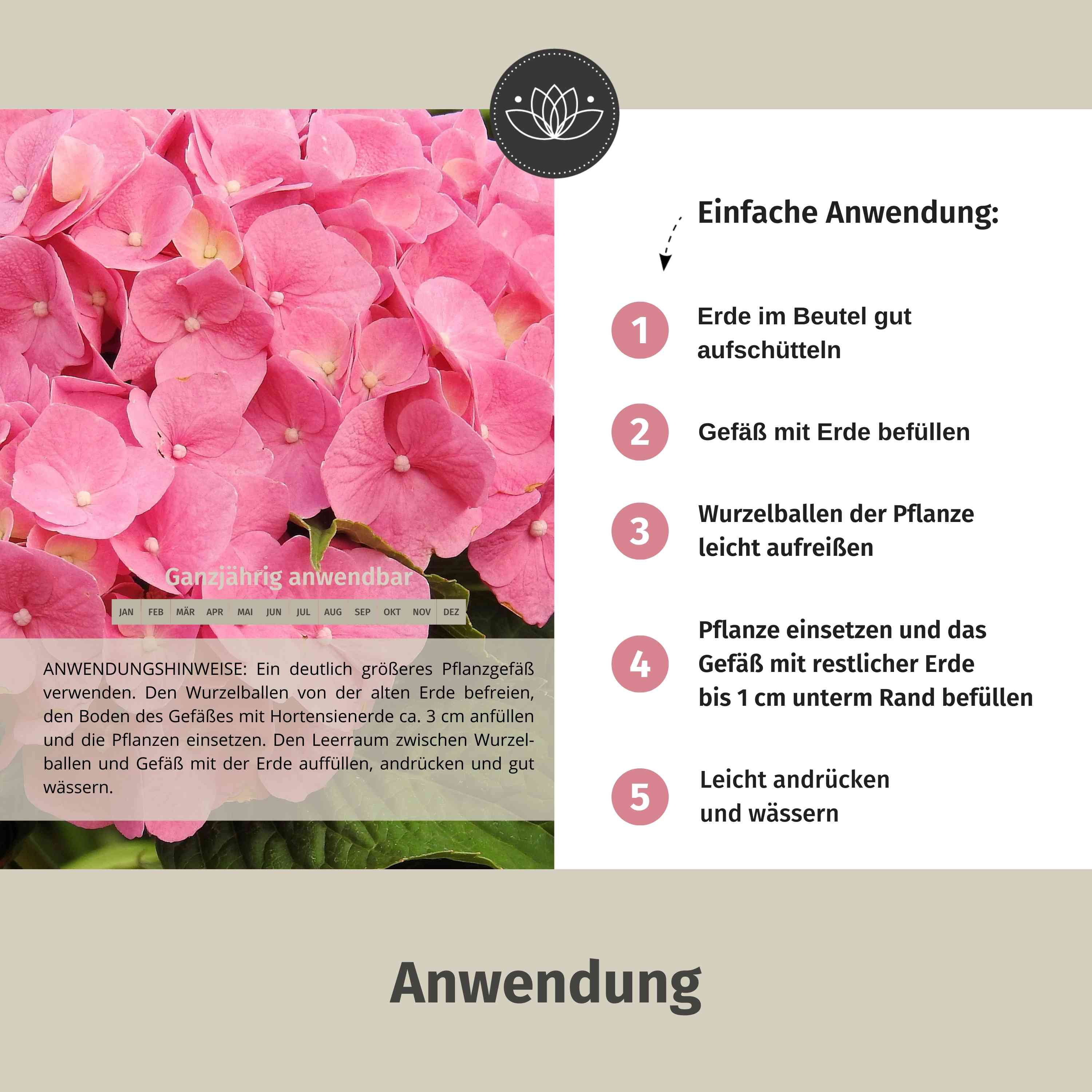 Bio Hortensienerde 5L Rot/Weiß