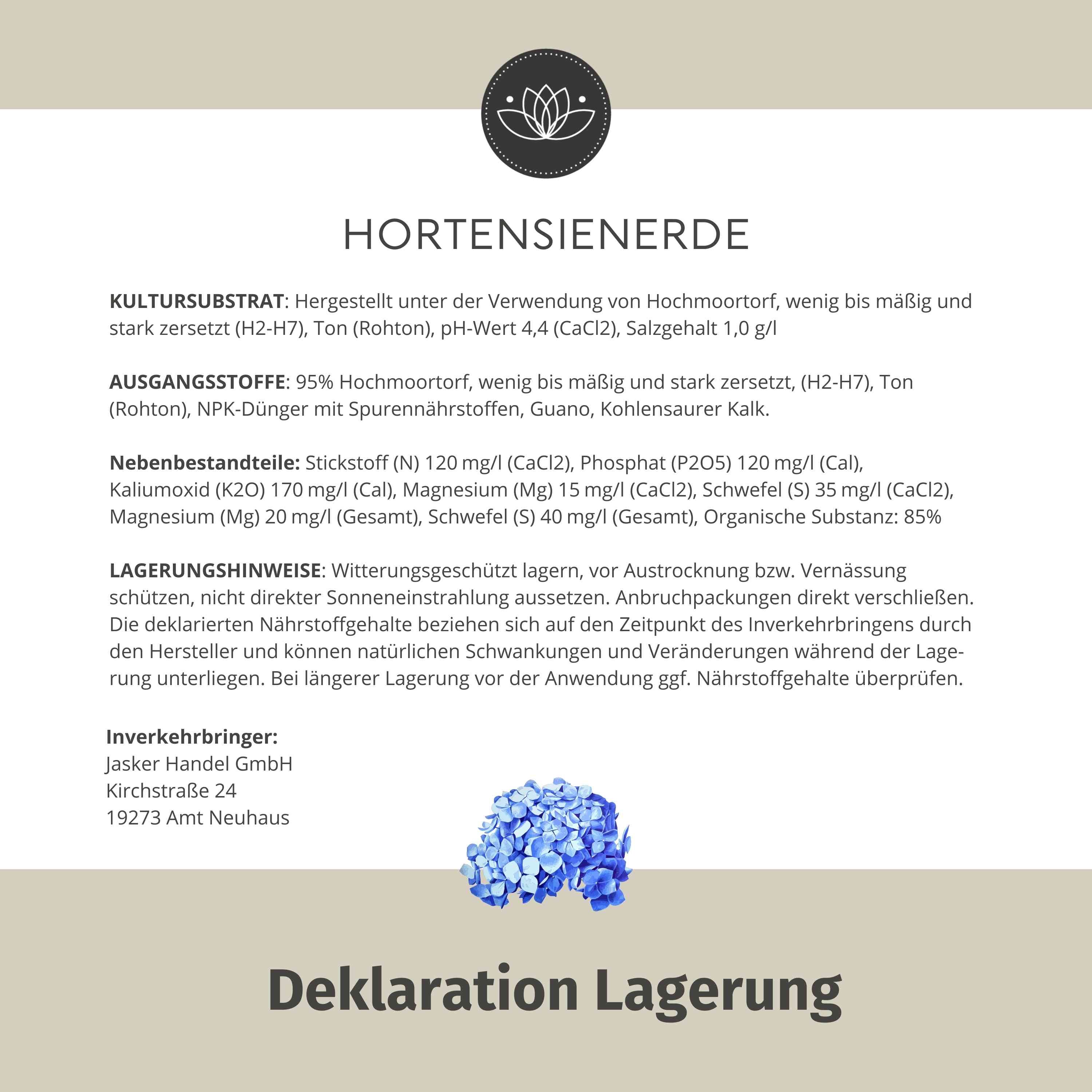 Hortensienerde 10L blau