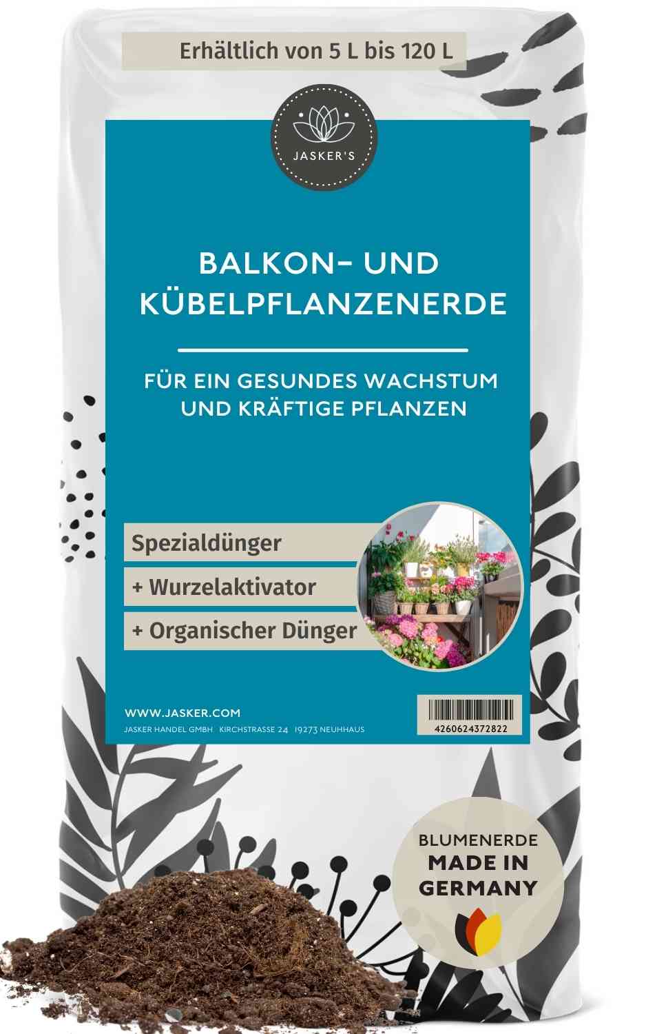 Blumenerde für Balkon- und Kübelpfanzen - 10L