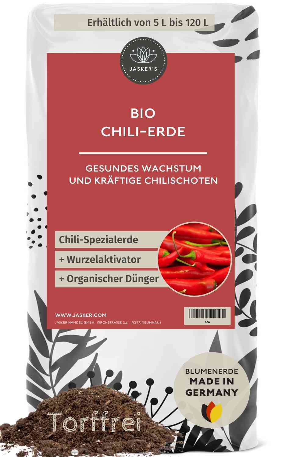 Chilierde Bio 40L - Erde für Chilis
