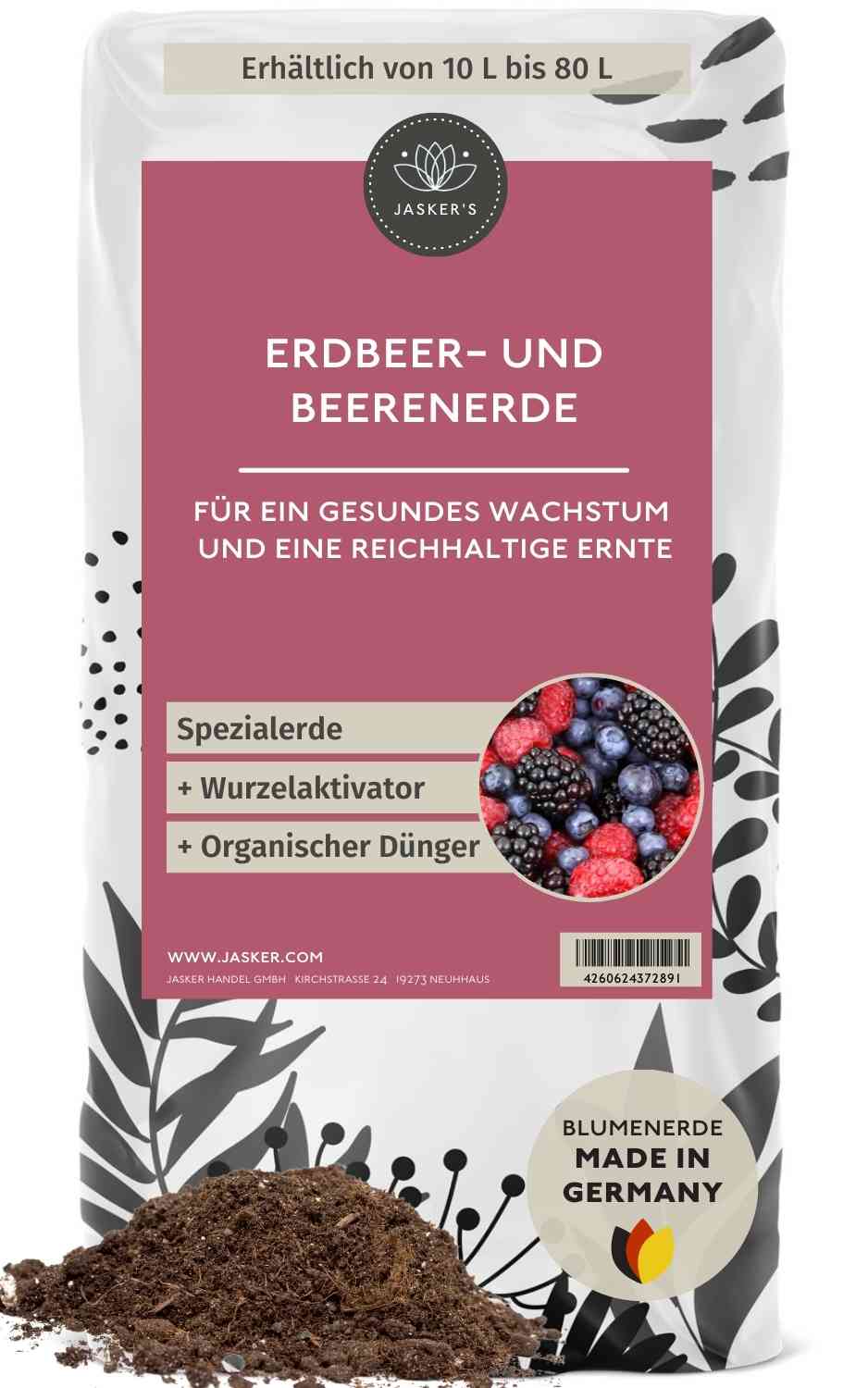 Erdbeererde Bio für schmackhafte Früchte - 10L