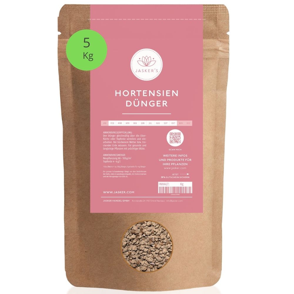 Hortensien Dünger - Dünger für alle Hortensienarten - 900g ca. 15 Pflanzen
