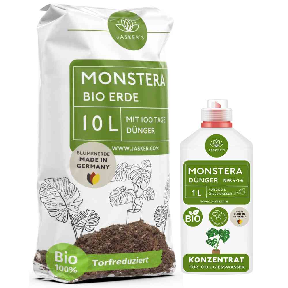 SPARSET Monstera Erde 5L + Monster Dünger 1L 🌱JASKER'S