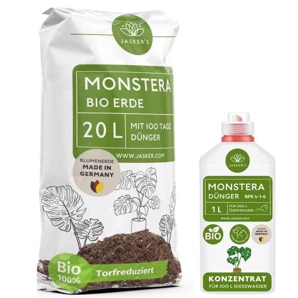 SPARSET Monstera Erde 5L + Monster Dünger 1L 🌱JASKER'S