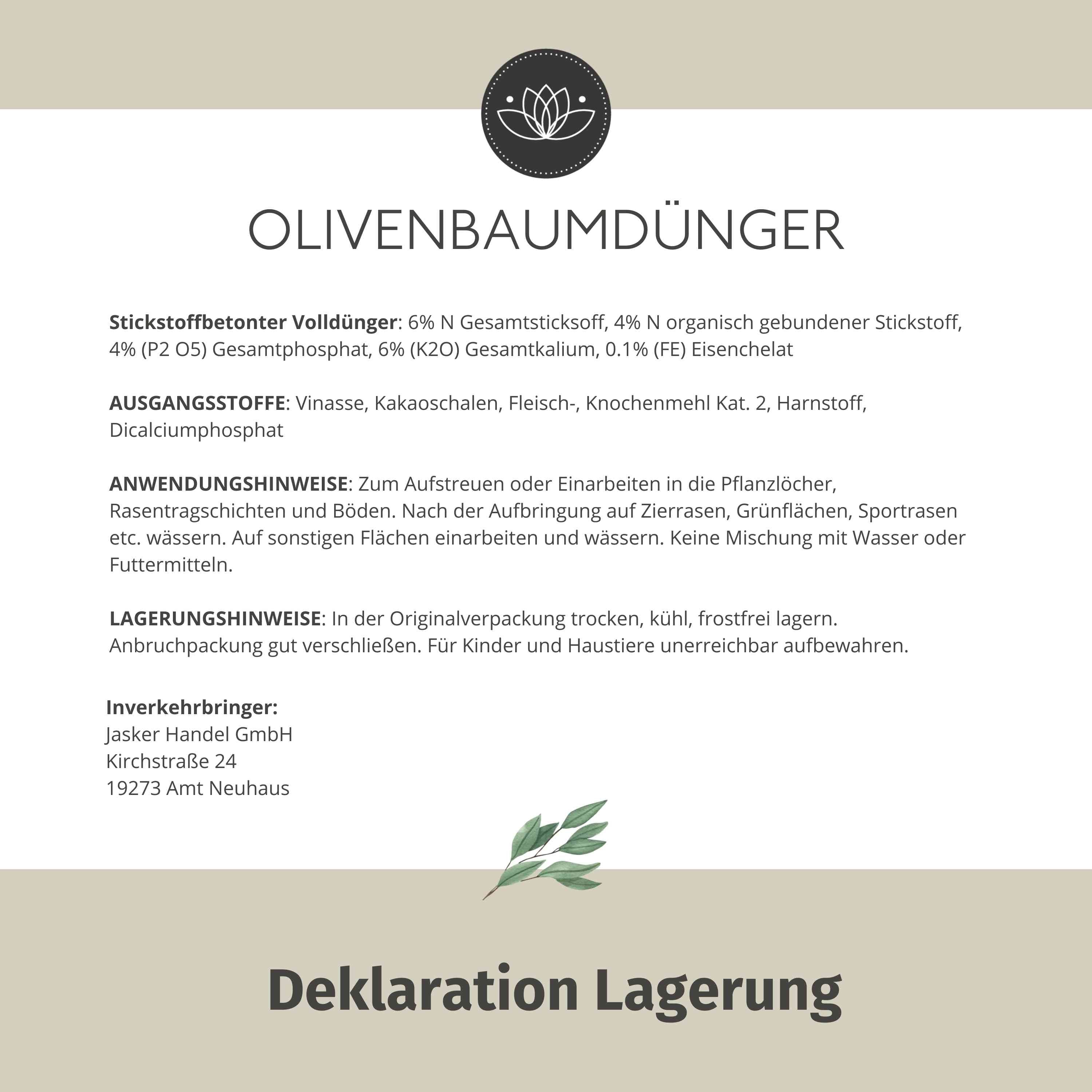 Olivenbaumdünger - 900 g