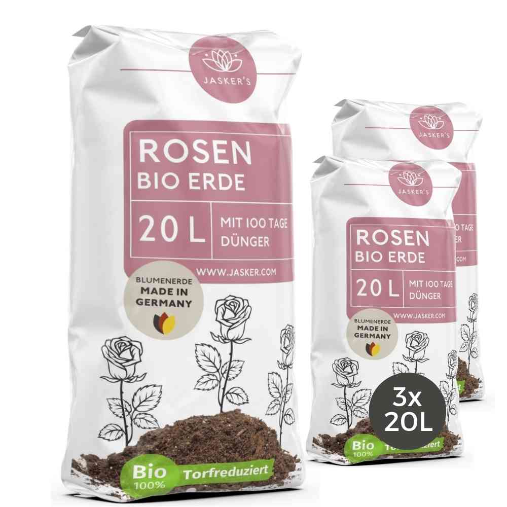 Rosenerde Bio 60 Liter - Blumenerde für Rosen - Erde für Rosen