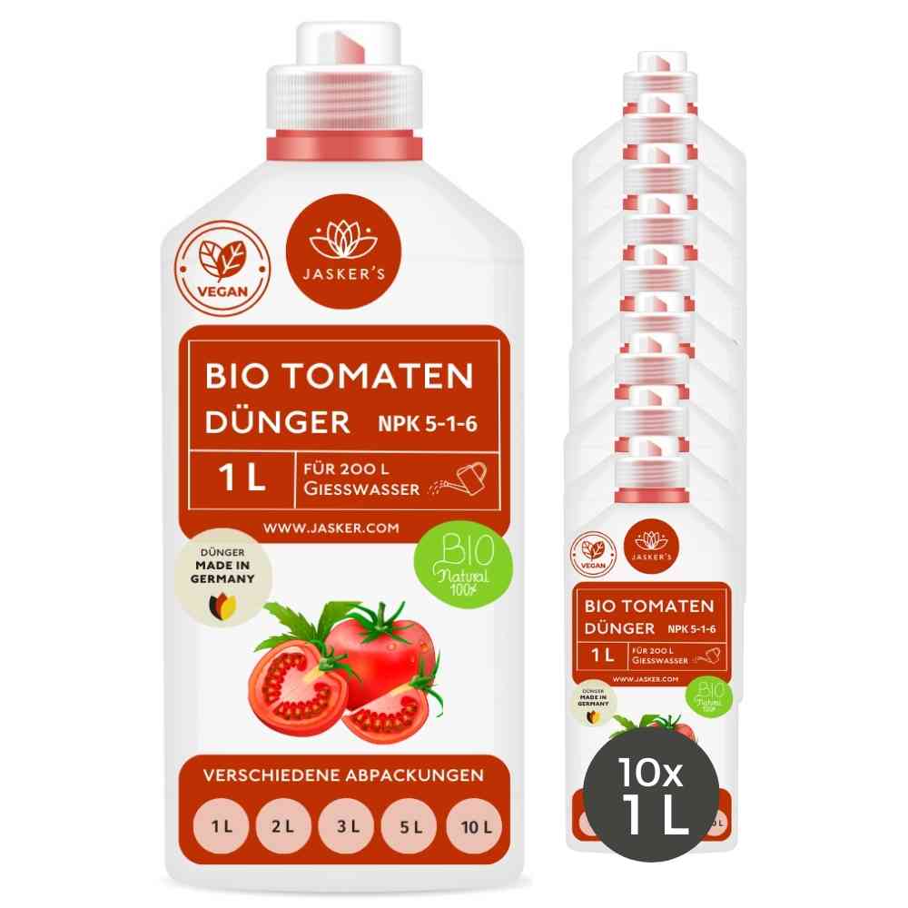 Tomatendünger Bio flüssig 10 Liter (10x1L) - Flüssigdünger für Tomaten