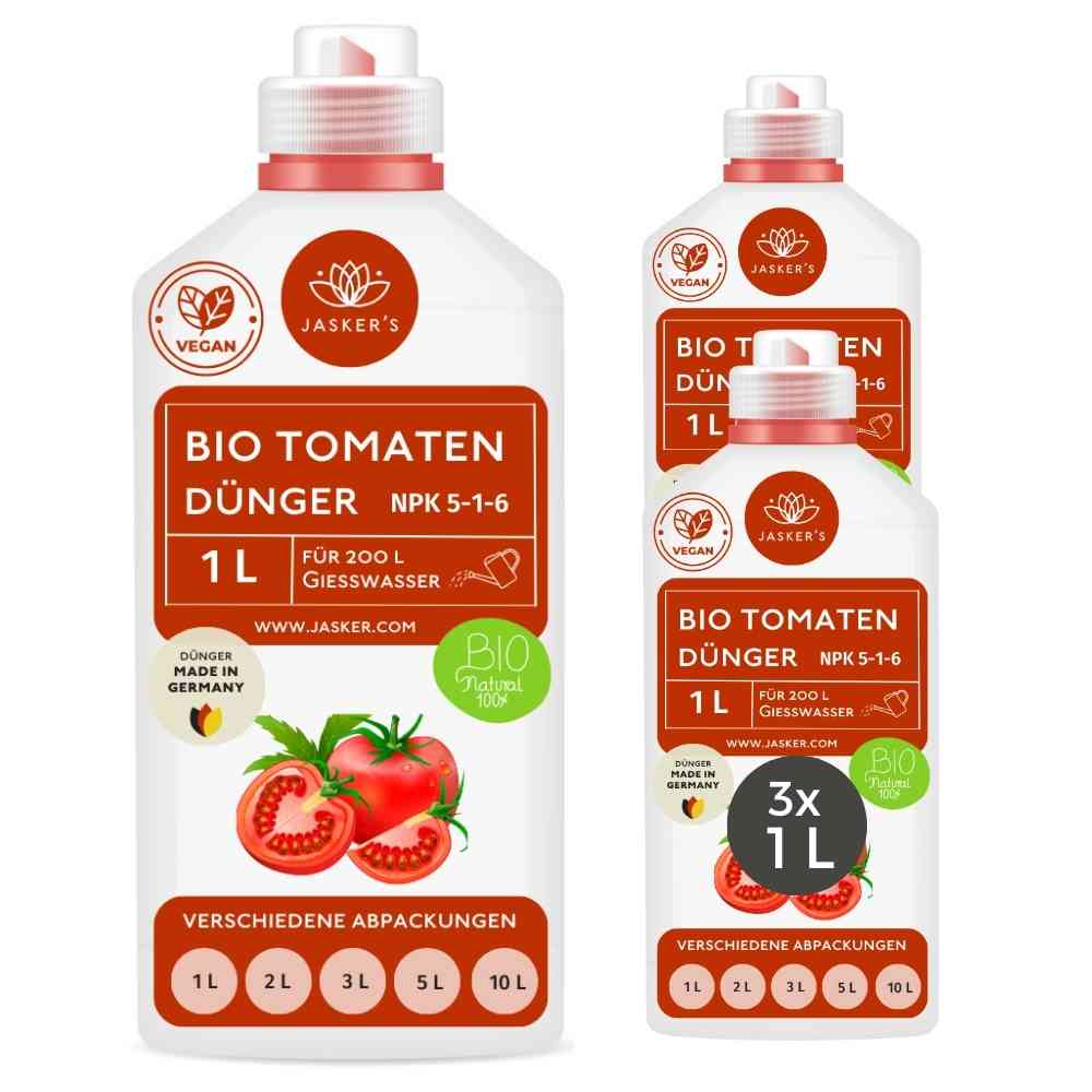 Tomatendünger Bio flüssig 3 Liter (3x1L) - Flüssigdünger für Tomaten