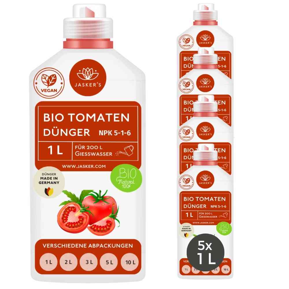 Tomatendünger Bio flüssig 5 Liter (5x1L) - Flüssigdünger für Tomaten
