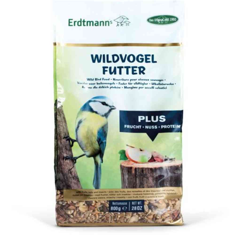 Wildvogelfutter PLUS - 800 g im Standbeutel