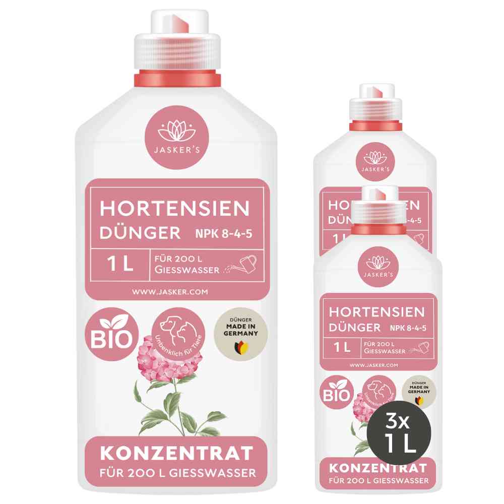 Hortensien Dünger flüssig 3 Liter Konzentrat - Flüssigdünger für Hortensien