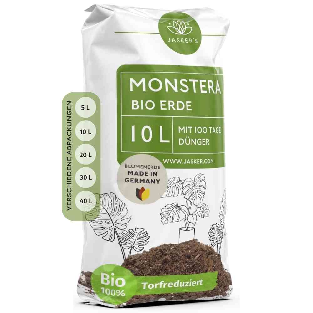 Monstera Erde 10 L - Bio Grünpflanzen Erde für Monstera Pflanzen