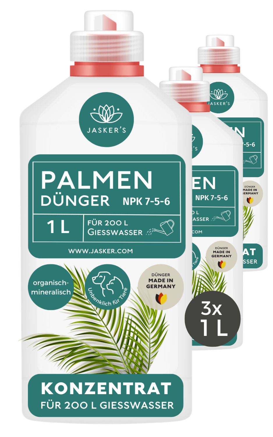 Palmendünger flüssig 3 Liter Konzentrat - Dünger für Palmen - Für alle Palmen-Arten
