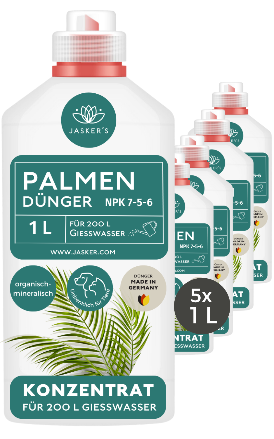Palmendünger flüssig 5 Liter Konzentrat - Dünger für Palmen - Für alle Palmen-Arten
