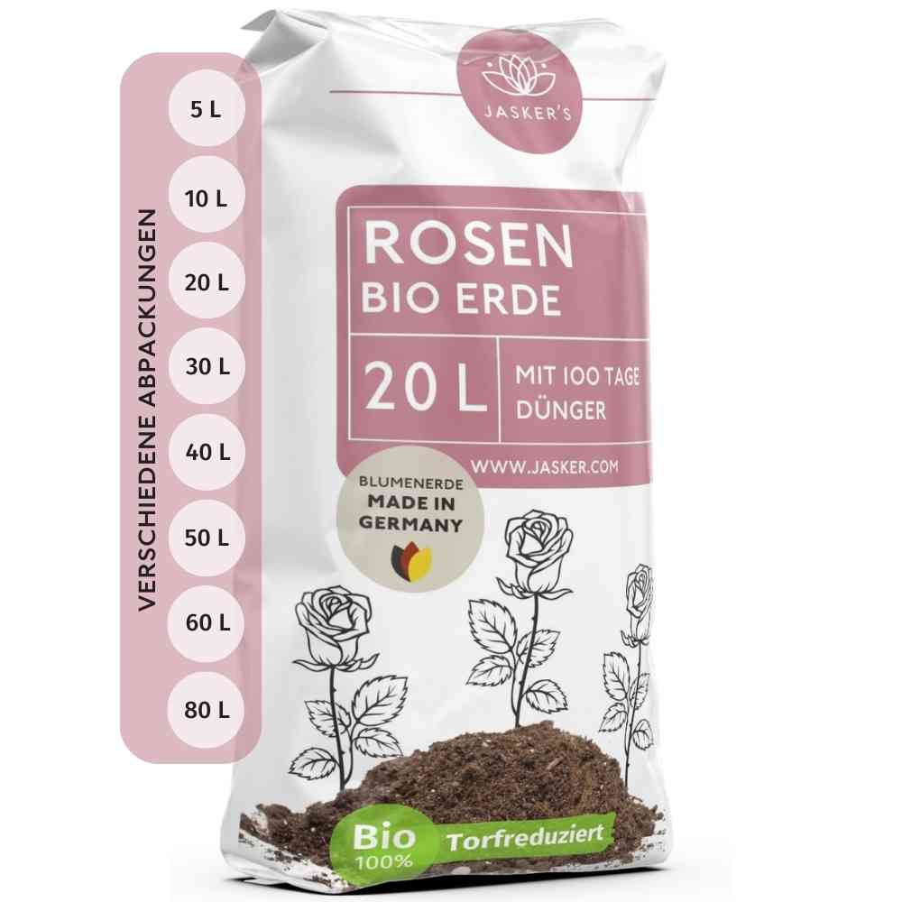 Rosenerde Bio 20 Liter - Blumenerde für Rosen - Erde für Rosen kaufen