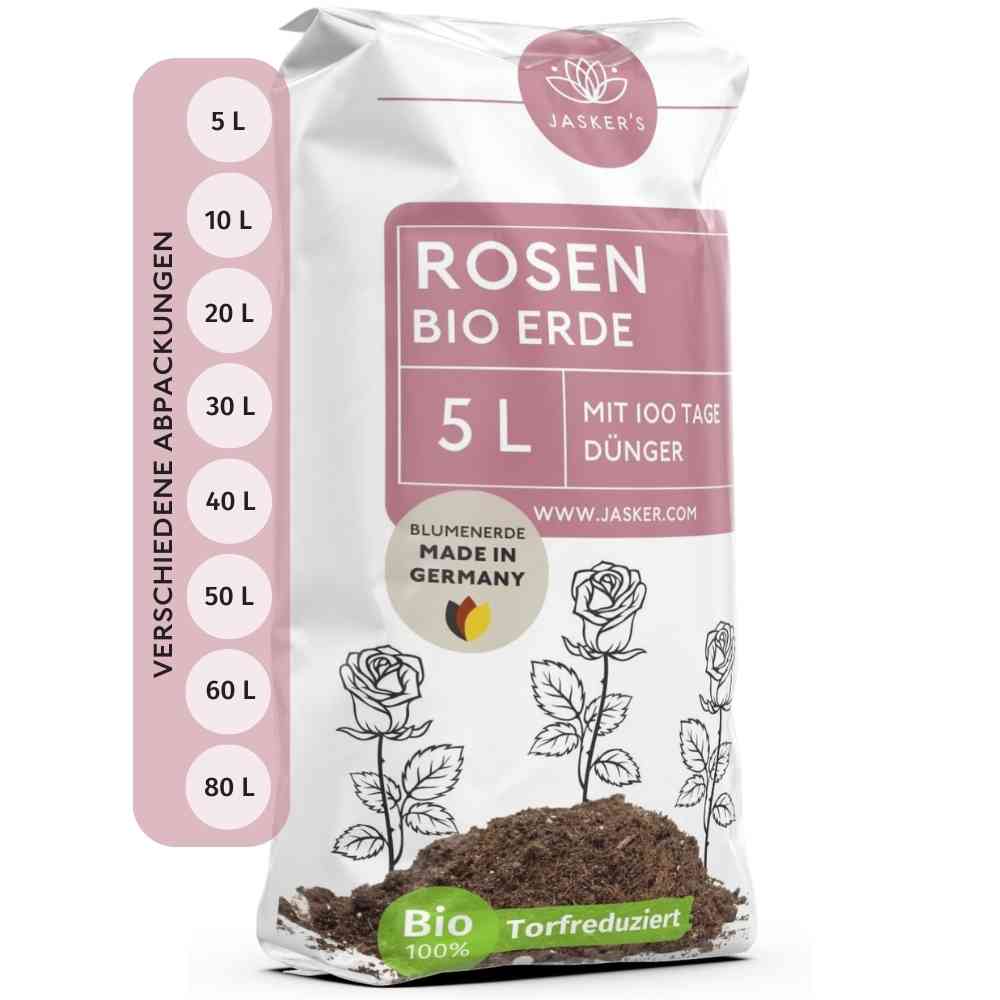 Rosenerde Bio 5 Liter - Blumenerde für Rosen - Erde für Rosen kaufen