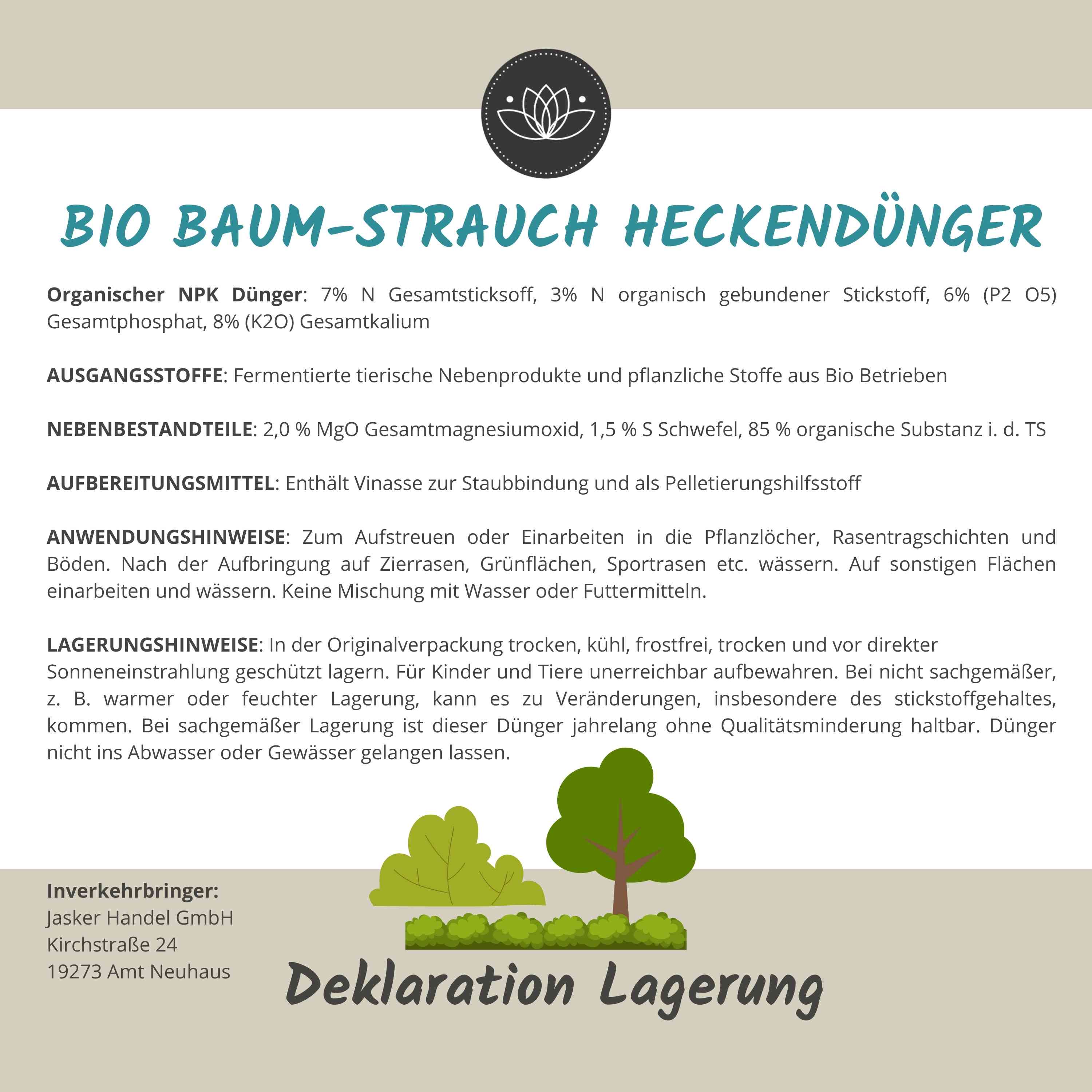 Baum Strauch & Heckendünger 900g I Bio Dünger