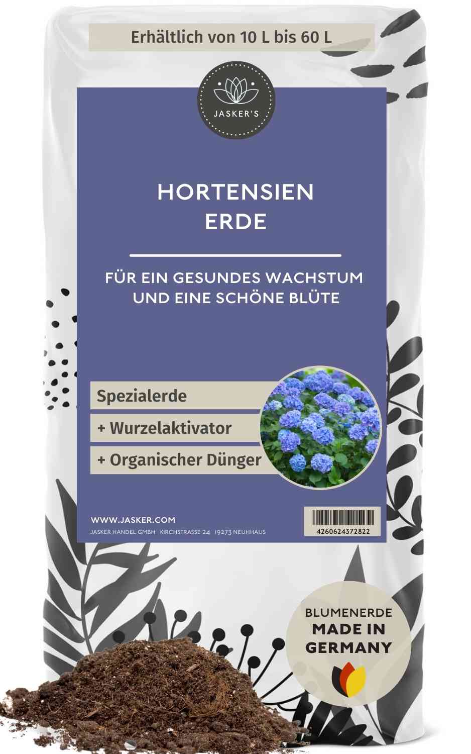Hortensienerde für blaue und lilafarbene Hortensien